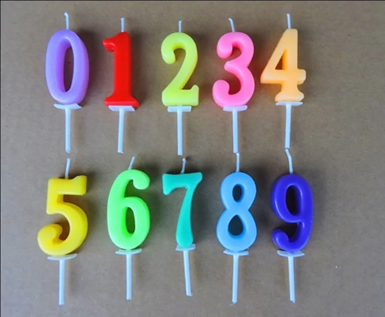 200pcs (20 sets 0 9) Birthday Candles for Birthday Party Number Candles