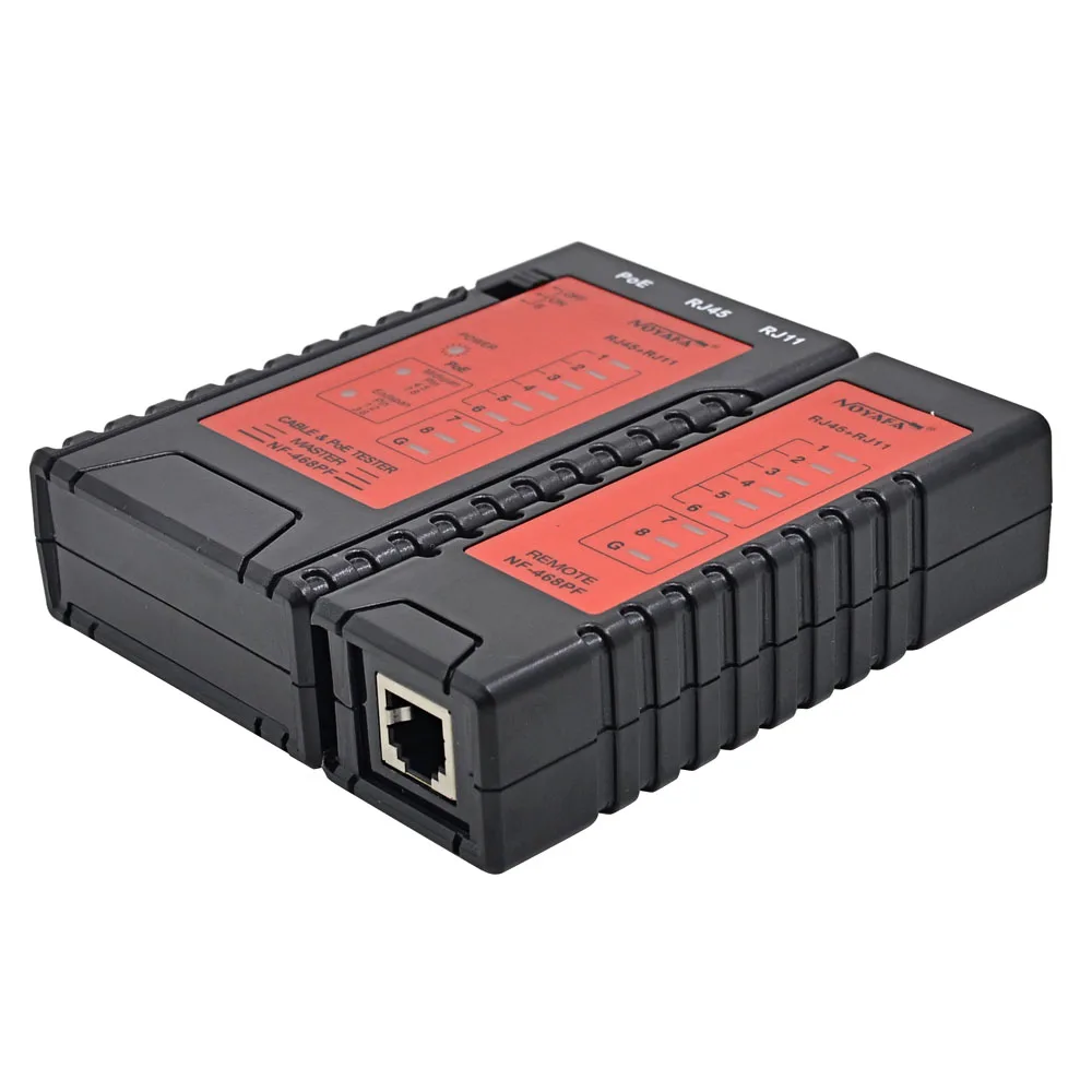 NOYAFA NF 468PF тестер непрерывности кабеля Ethernet RJ45 и RJ11 POE телефонный провод LAN Сетевой