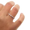 Anillo de Plata de Ley 925 con zirconia cúbica transparente, anillo de compromiso con zirconia cúbica, diseño clásico, 100% ► Foto 2/6