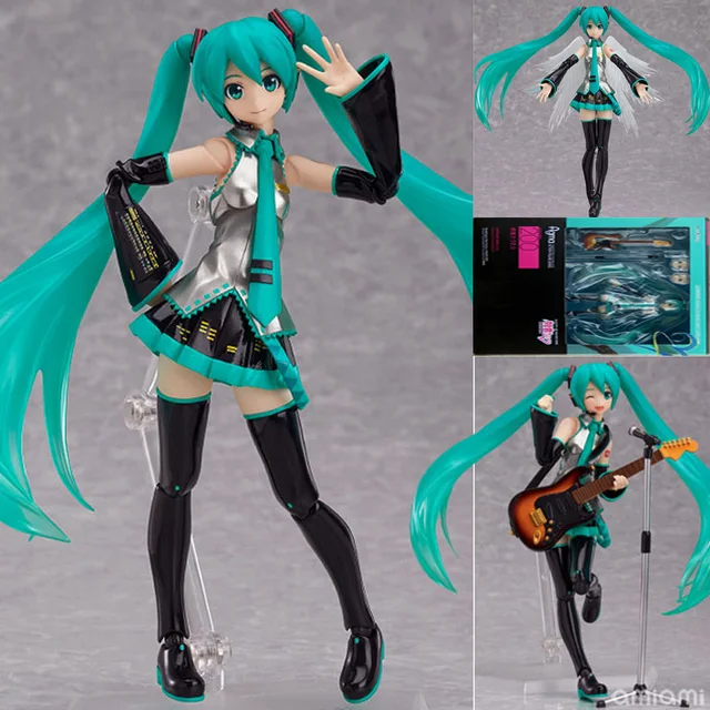 Figma 200 Hatsune Miku Action Figure DIY Assembly Guitar