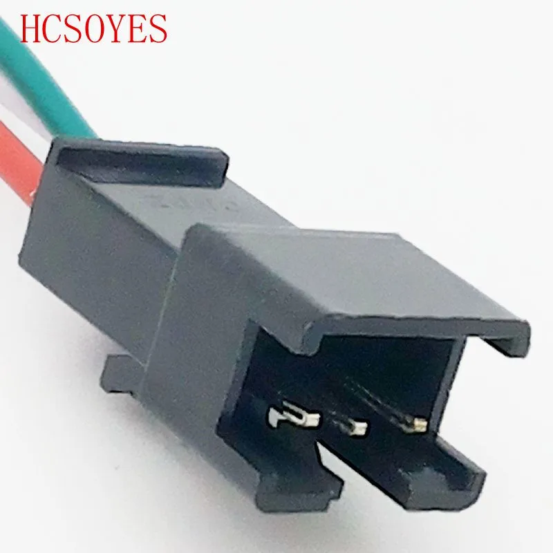 HCSOYES(5 пара/лот) 3 Pin JST SM Разъемы для WS2812B WS2811 светодиодные ленты женский и мужской