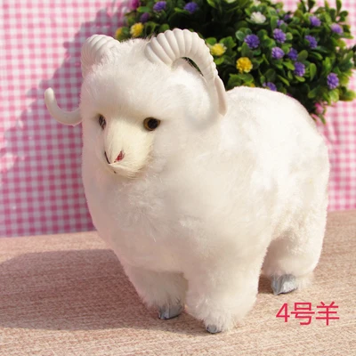 

simualtion white goat model 15*8*13cm, plastic& furs sheep toy handicraft,home decoration Xmas gift w5748