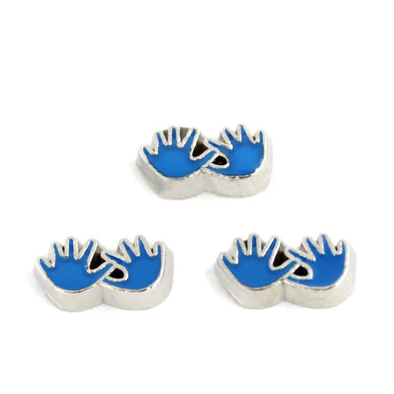 

20pcs/lot New Arrival DIY Fashion Alloy Enamel Bayby Hands Charm For Floating Glass Memory Locket