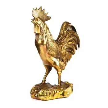 

A copper cock evil feng shui ornaments anti cut peach Rooster crafts affair