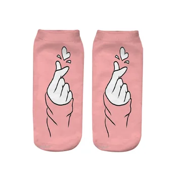 

Cute single-sided printed socks refills than heart socks