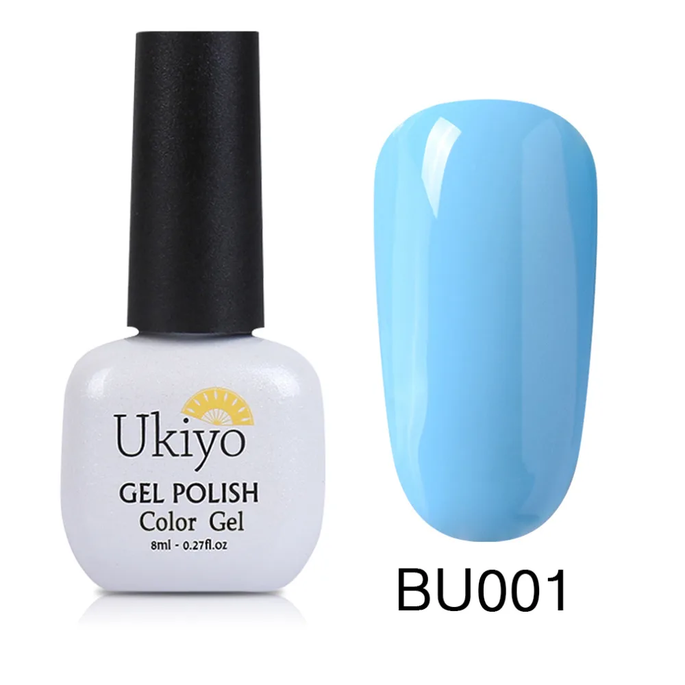 Ukiyo 8 мл синий цвет серии лак для ногтей длительного действия Гель с УФ