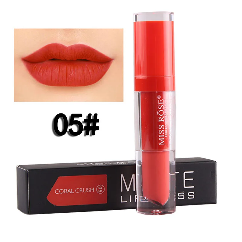 5 Miss Rose, водостойкий блеск для губ, матовый цвет, косметика, стойкий пигмент, бархат, Матовый Металлик, телесный, губная помада, Жидкий Макияж - Цвет: 5