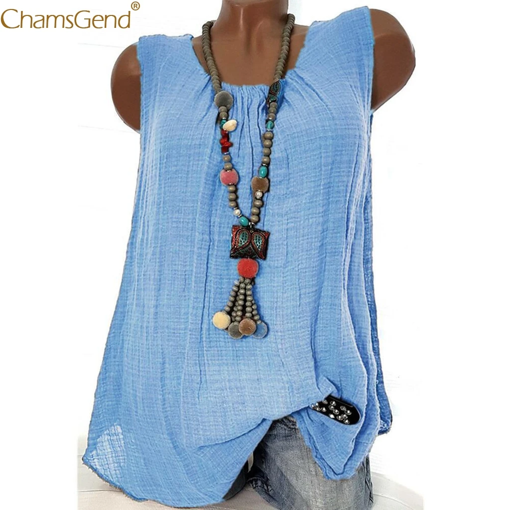 

Summer Tank Tops Women Sleeveless tank tops women summer Roun d Neck Loose Ladies Vest Singlets Cotton Tank Tops Plus Size Mar13