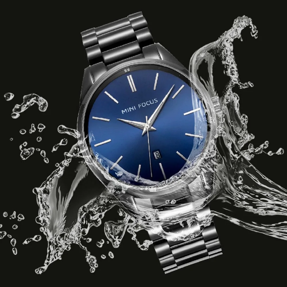 

MINIFOCUS Top Brand Luxury Dress Mens Watches Quartz Clock Waterproof Calendar Watch Men Stainless Steel Strap Relogio Masculino