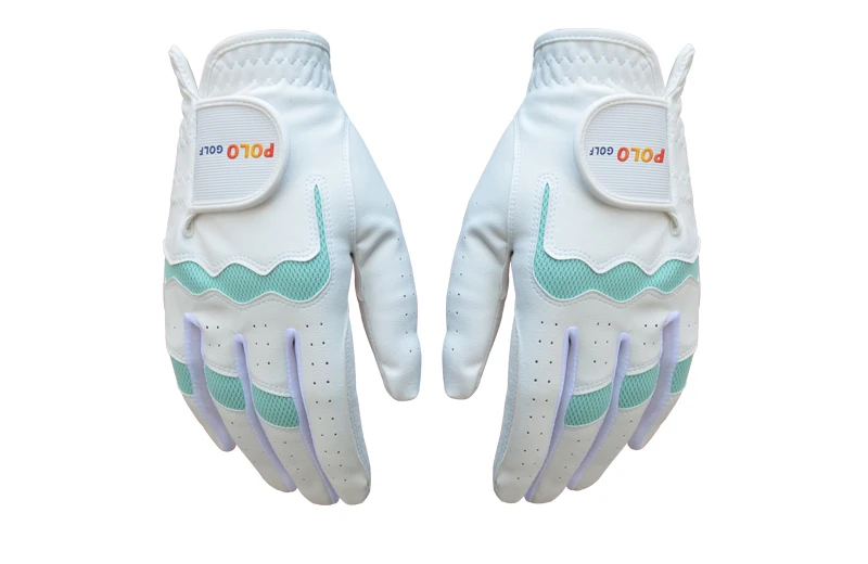 Поло Новые Разные цвета женские перчатки для гольфа мягкие дышащие пара левая и правая Guantes Golf Sport Paire Gants перчатки