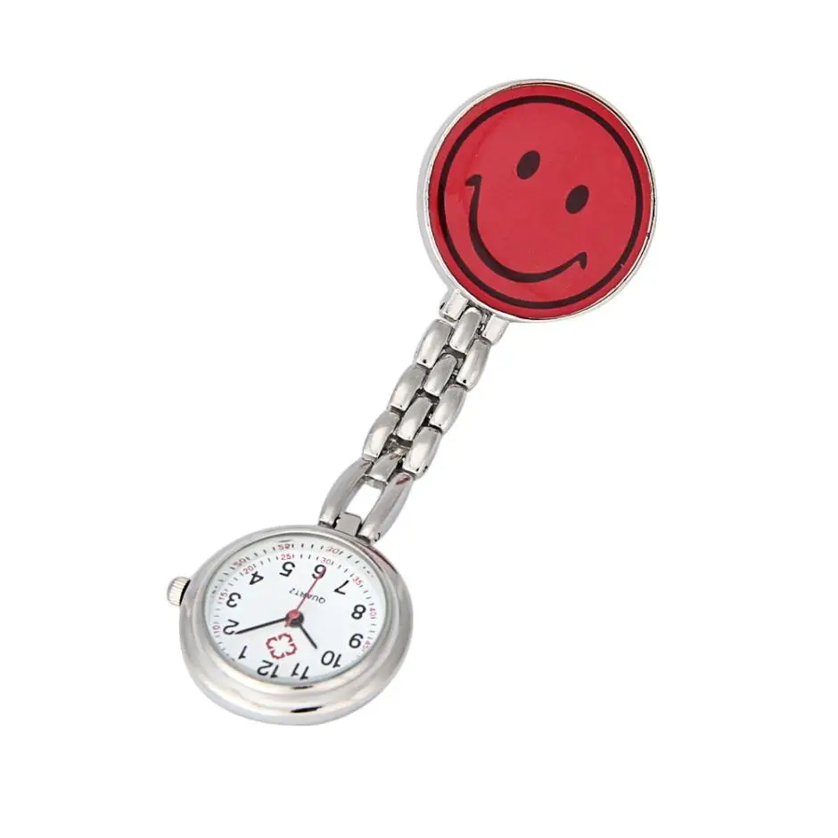 Часы медсестры 1 шт. Брошь Брелок медицинские детские часы Красочные улыбающиеся лица кварцевые карманные Подвесные часы дропшиппинг