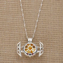 Hanreshe ожерелье с жемчужной клеткой в виде Звездных войн, ожерелье с красным кристаллом, вечерние ювелирные изделия, колье на заказ для женщин