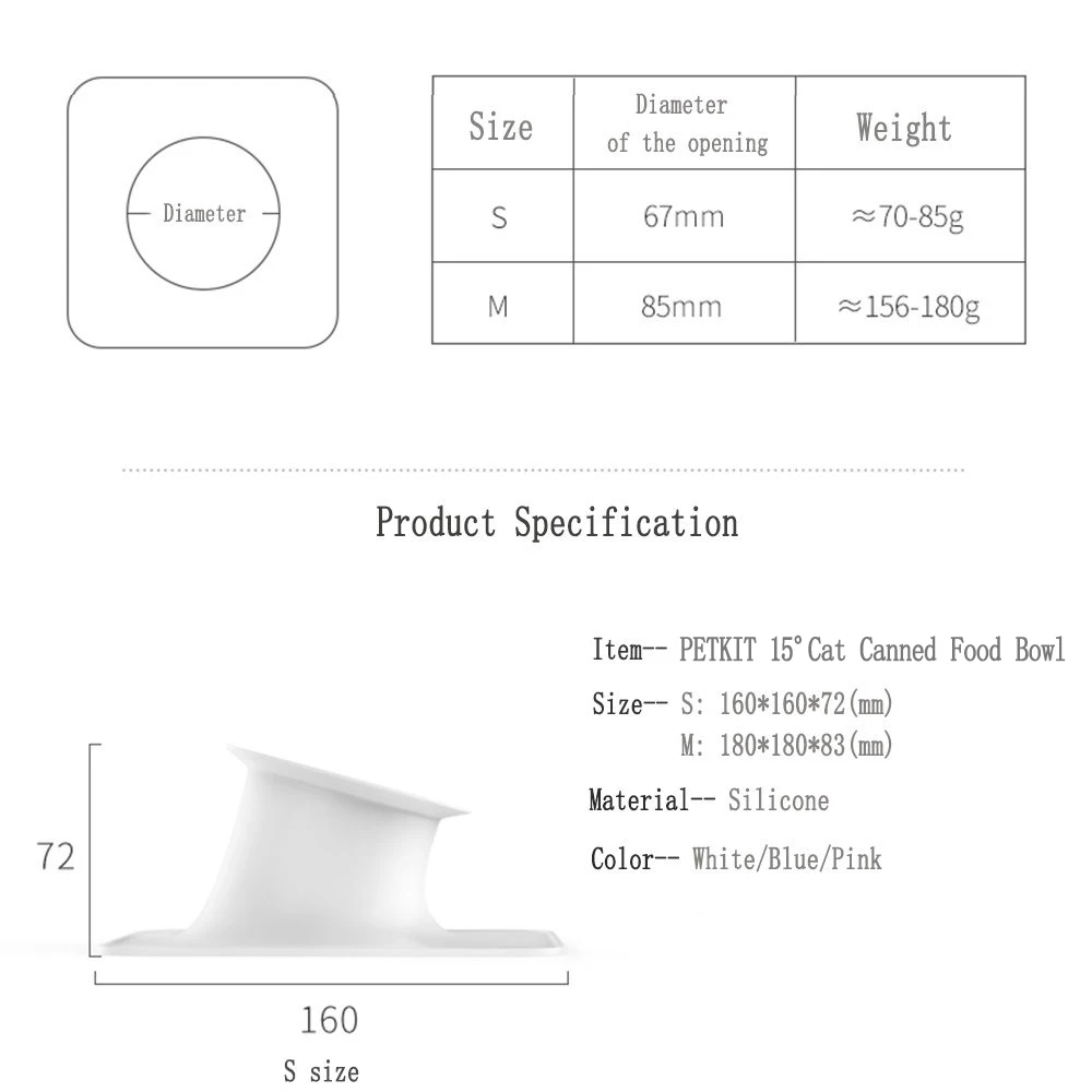 PETKIT 15Degree Pet Cat Canned Food Silicone Bowl Stand Mat pets slow eating bowls with plate tablecloth for cats pet supplies PETKIT 15Degree Pet Cat Canned Food Silicone Bowl Stand Mat pets slow eating bowls with plate tablecloth for cats pet supplies