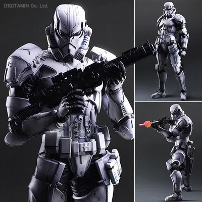 

Genuine Star War PLAY ARTS white soldiers / stormtrooper movable Jedi Darth Vader Darth Vader 26cm Movie Model Action Figure Toy