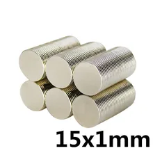 20 штук 15 х 1 мм N35 супер мощная маленькие круглые Редкоземельные неодимовые магниты 15x1 мм