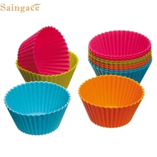Высокое качество Популярная Кухня Ремесло Красочные силиконовые Форма для кексов, упаковка из 12 дропшиппинг