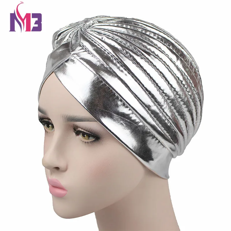 

2017 Luxury Fashion Women Shiny Printing Turban Headband Twist Headwear for Chemo Ladies Hijab Turbante