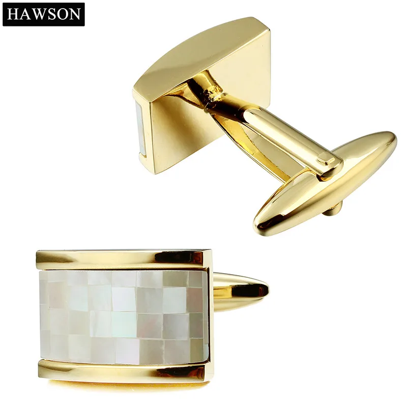 HAWSON Mother of Pearl / Seashell Cufflinks Free Shipping 2 Color Cufflinks Alternative Men's Shirt Button shirt cufflinks