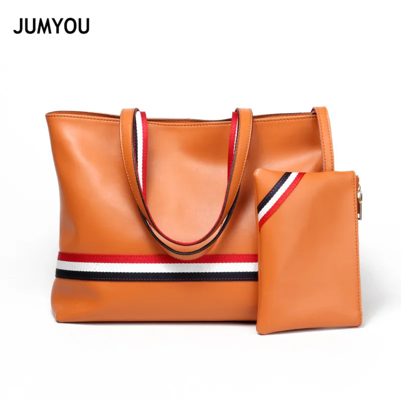 

Women Split Leather Totes Handbags Large Big Soft Orange Fashion Simple Sac A Main Tote Bags For Ladies Handbags Bags For Girls