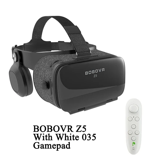 BOBOVR Z5 120 FOV VR Очки виртуальной реальности дистанционный 3D Android картон VR 3D гарнитура стерео шлем для смартфонов 4,7-6,2 - Цвет: 035 White Gamepad