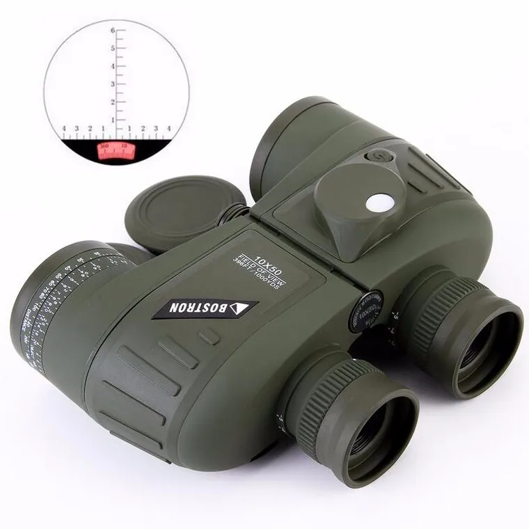 Alta Potência Profissional 10X50 Militar Bússola Telescópio
