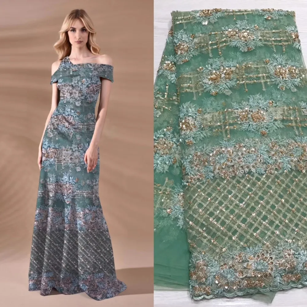 

LUXURY beads tube design african Tulle lace fabric 2019 high quality nigerian lace fabric Embroidery french lace JYFE271