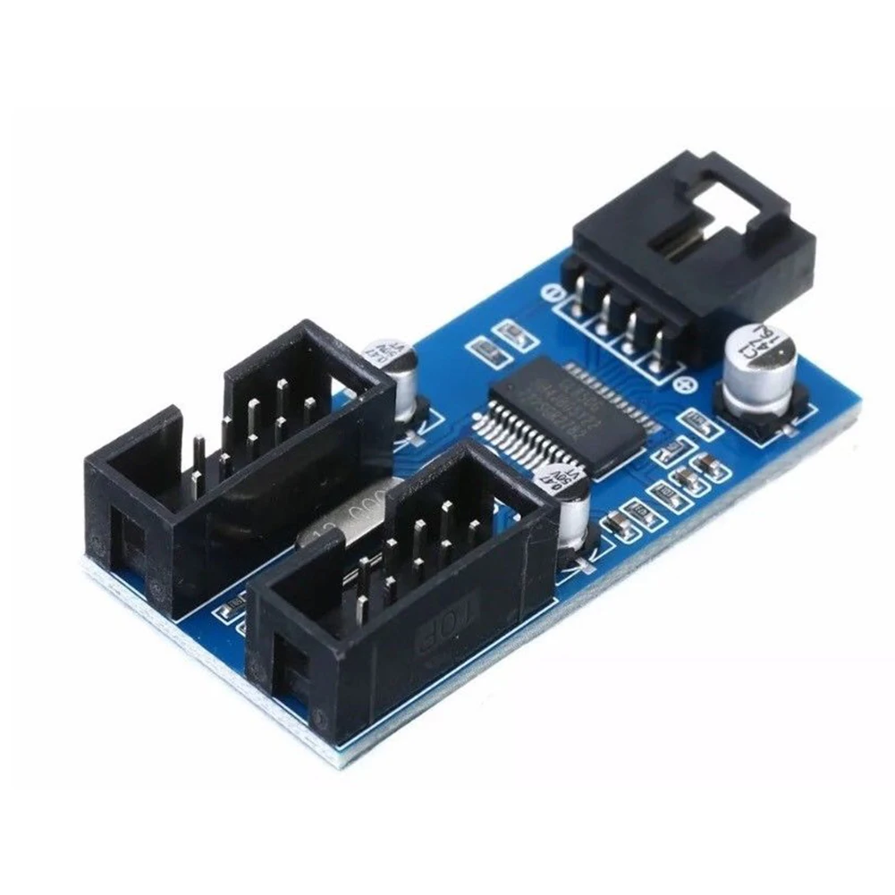 1Pcs Motherboard USB 9Pin Interface Header Splitter 1 To 2 Extension Cable Adapter 9 Pin USB 5
