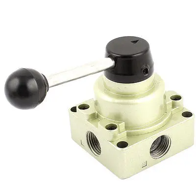 

HV-04 1/2PT 4 Ways 3 Position Hand Operated Lever Pneumatic Air Valve