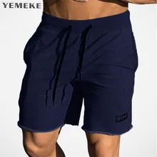 YEMEKE Высокое качество Мужские повседневные брендовые тренажерные залы мужские шорты для фитнеса профессиональные короткие брюки для бодибилдинга Размер m-xxl