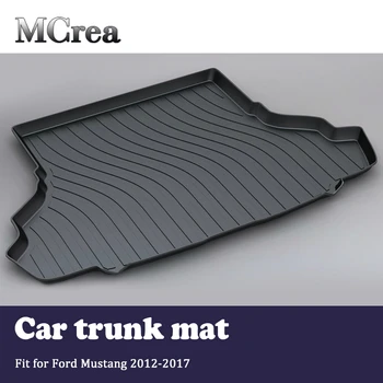 

MCrea 1x Car Cargo Liner Rear Trunk Mat for Ford Mustang Accessories 2017 2018 2012-2016 Motor Luggage Boot Liner Tray Floor Mat
