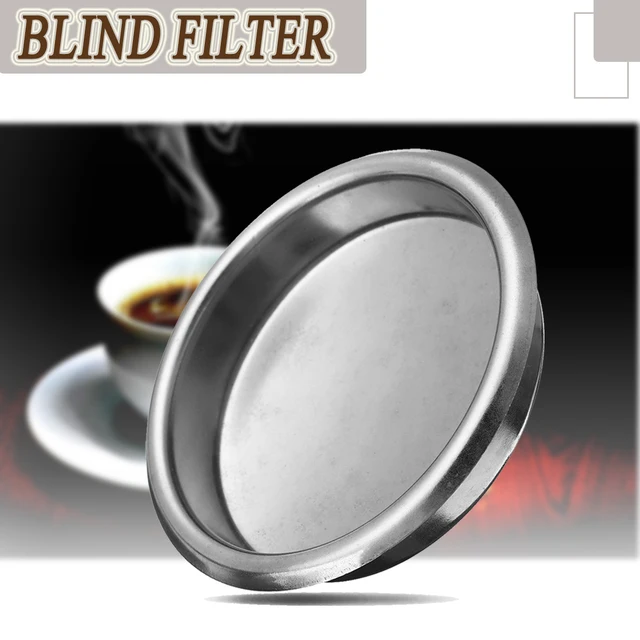 YKPuii 58mm Silver Coffee Filter Blind Filter Espresso Coffee Machine