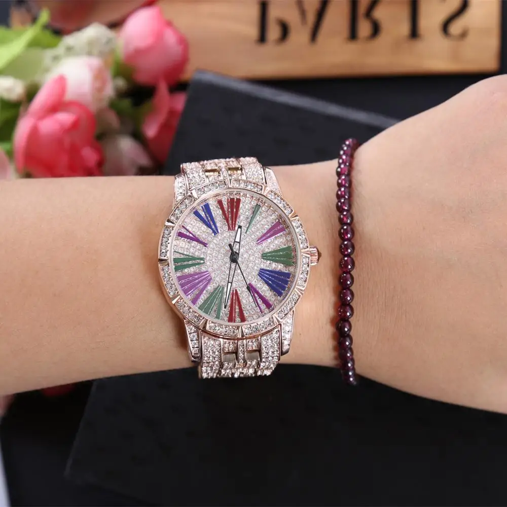 

Hot LGXIGE Women Dress Watches Luxury Brand Ladies Quartz Watch crystal diamond Rose gold Bracelet wristWatch Gifts For Women