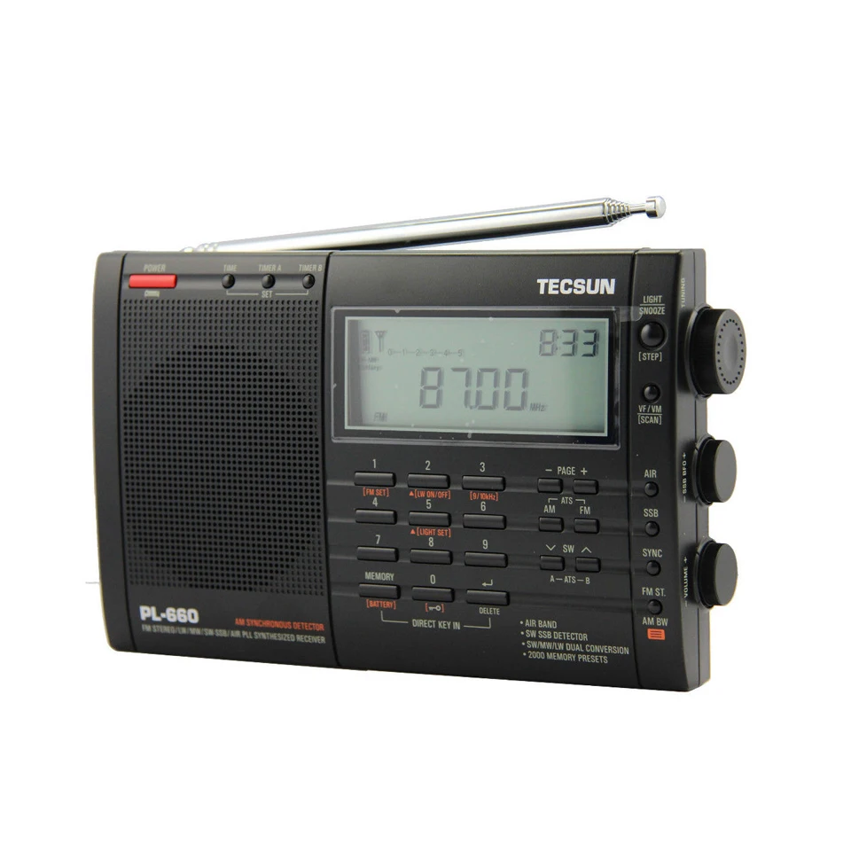 PL-660 PLL SSB VHF AIR Band радио приемник FM/MW/SW/LW многодиапазонный двойной TECSUN T0143