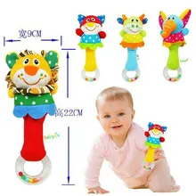 Кэндис го плюшевые игрушки кукла мультфильм животных слон лев кошка скот палку детские игрушки погремушки мобильного пожимая колокол 4 шт./компл