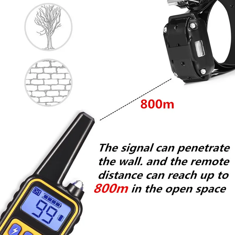 Водонепроницаемый перезаряжаемый ошейник для дрессировки собак с дистанционным управлением Вибрационный шок собачий ошейник для остановки лай приспособление для тренировки питомец