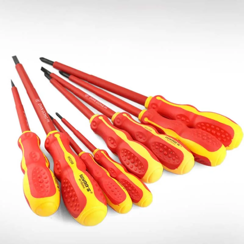 3*75mm-6*150mm Insulated Screwdriver Phillips and Slotted Screw Driver Magnetic CR-V Bolt Screw-driving Tools 1pcs | Инструменты
