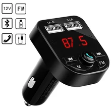 Bluetooth fm transmitter Handsfree Car Kit Car Audio MP3 Player with 3.1A Quick Charge Dual USB Car Charger 1pcs fm transmitter aux modulator bluetooth handsfree car kit car audio mp3 player with 3 1a quick charge dual usb car charger