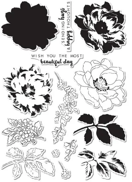 

FLOWER Transparent Clear Silicone Stamp/Seal for DIY scrapbooking/photo album Decorative clear stamp A722