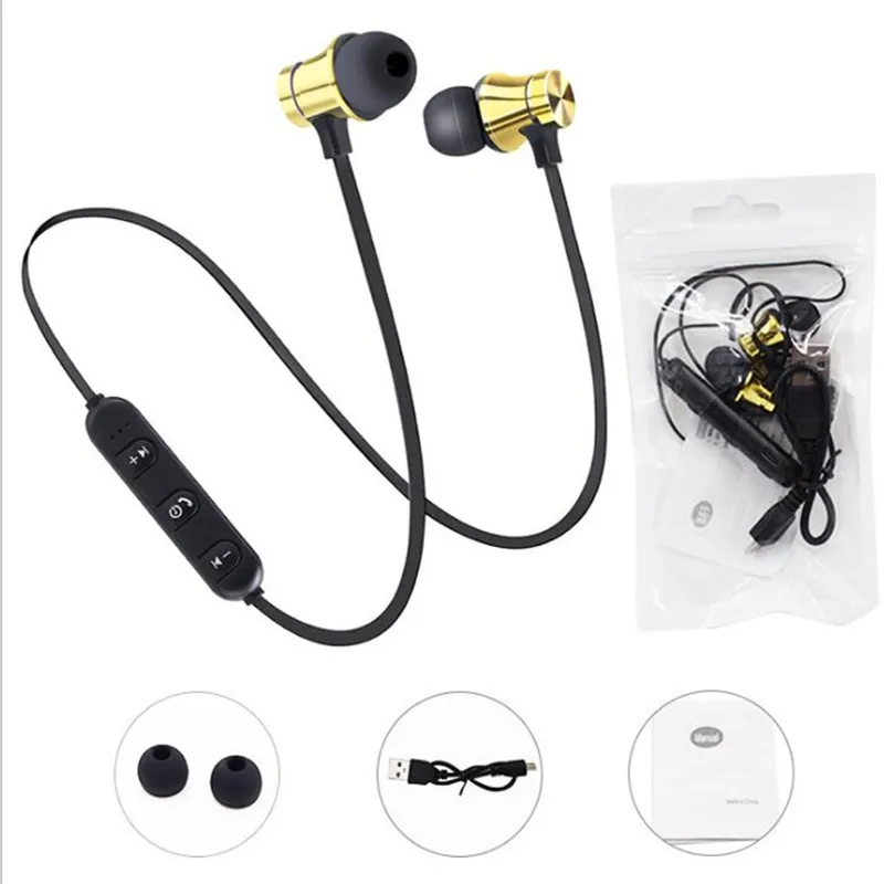 GutsyMan XT11 Bluetooth наушники беспроводные стерео наушники спортивные наушники fone de ouvido с микрофоном для Xiaomi iPhone huawei mp3 - Цвет: Gold