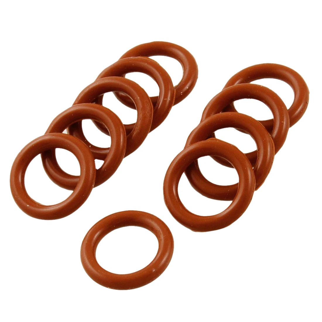 14 mm x 2 5 mm Silicone O Ring Oil Sealing Discs Spouts Red 10 PCS
