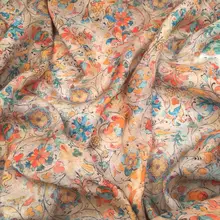 Высококачественная чистая ткань рами тонкая цифровая печать tissu высококачественные платья материал одежды