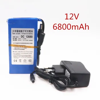 

New High Quality EU/US Plug DC 12V 6800 mAH Li-ion Rechargeable Battery Pack Charging Power Bank GPS Car Camera Camcorders