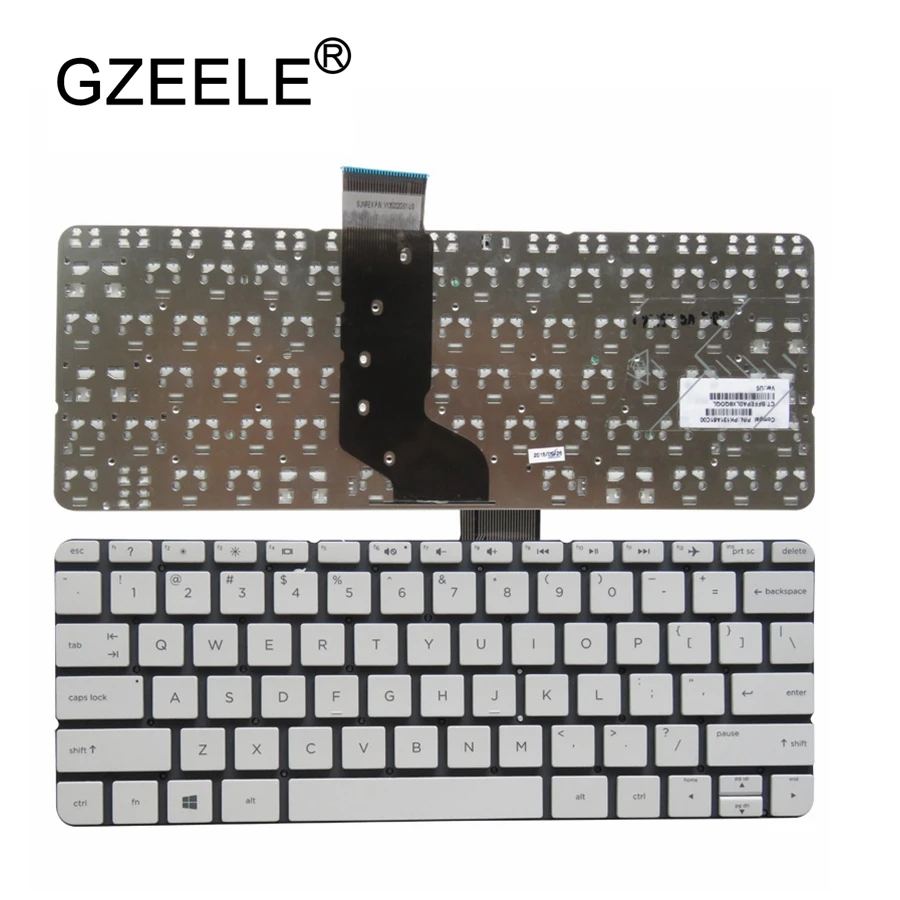 

GZEELE English Laptop Keyboard FOR HP stream 11 11-n001ee N010 N011TX n014tu x360 11-N014 N015 N015TU PL02X TPN-C115 US white