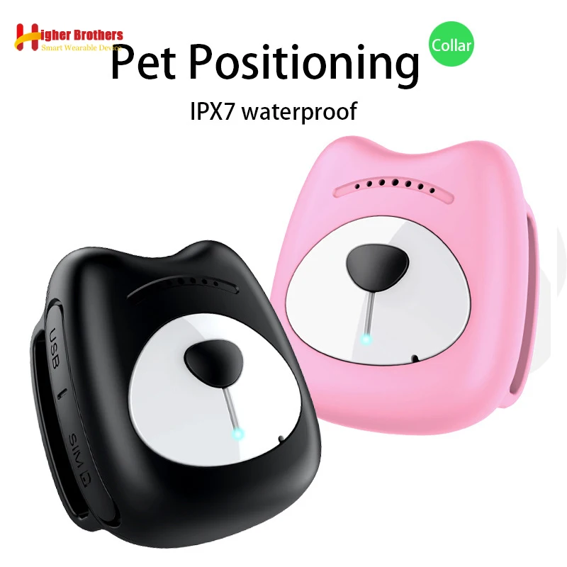 Портативный IP68 водонепроницаемый ошейник для домашних животных GPS LBS WiFi
