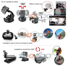 SOOCOO Action Accessories Set for SOOCOO C30/C30R/C50/S60/S70 GoPro hero 4 SJ4000 SJ5000 SJ5000 SJ6000 SJ7000 Yi Action Cam