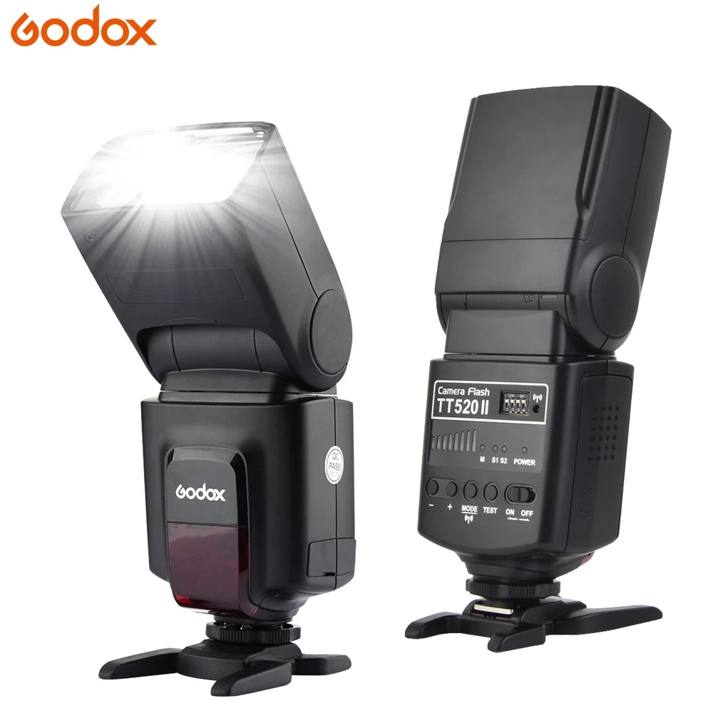 Godox TT520 II Flash TT520II со встроенным беспроводным сигналом 433 МГц+ набор цветных фильтров для цифровых зеркальных камер Canon Nikon Pentax Olympus