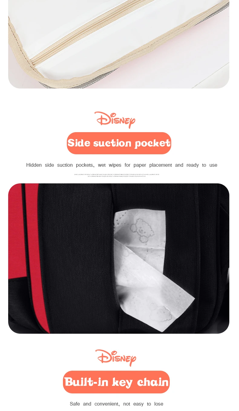 Disney USB сумка для подгузников с подогревом, рюкзак для подгузников для беременных, Большой Вместительный рюкзак для кормления, рюкзак для путешествий, сохраняющий тепло, рюкзак для мамы