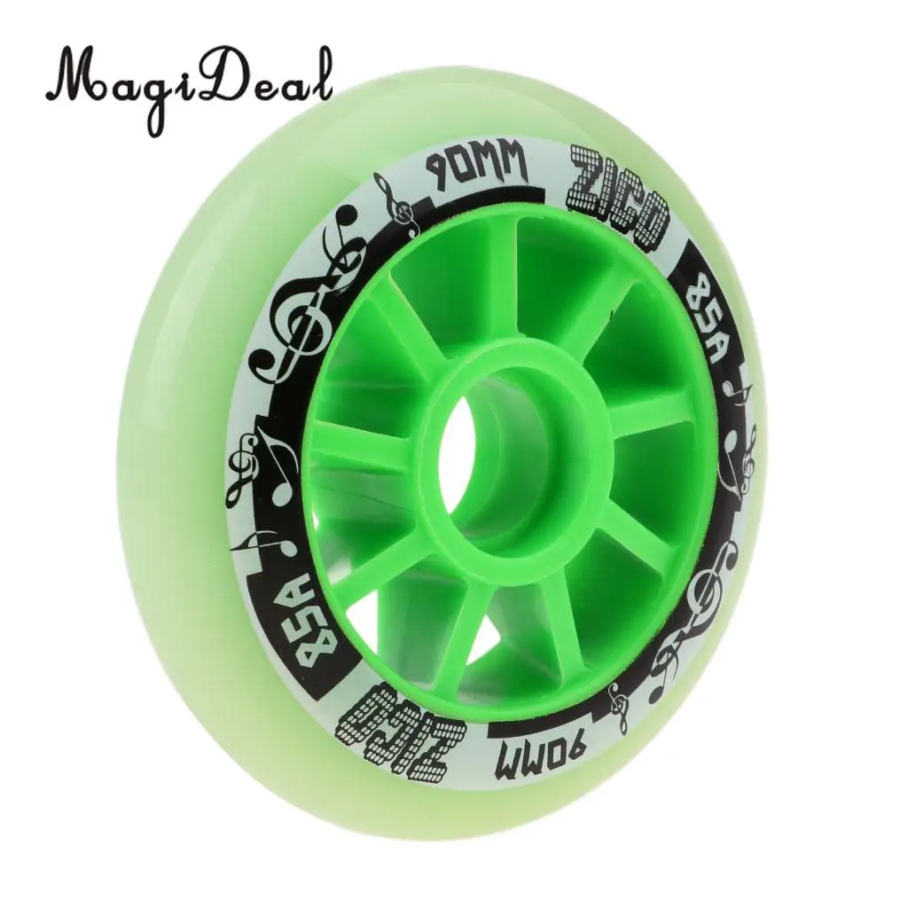 MagiDeal Outdoor PU Roller Inline Skates Wheel Replacement Racing Wheels 90mm/100mm/110mm