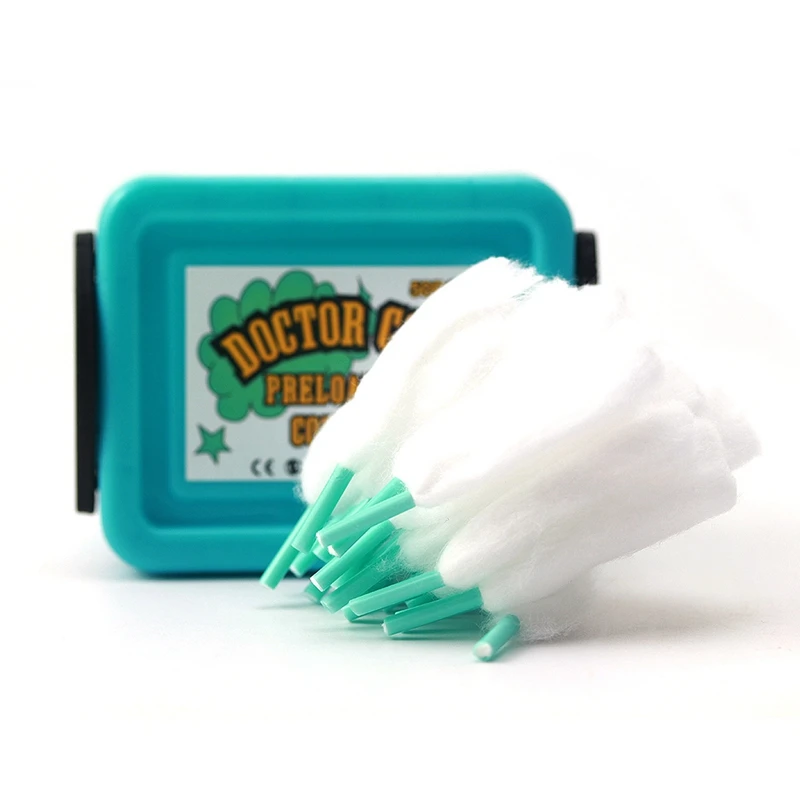

Advken Natural Diy E Cigarette Tools Advken Doctor Coil Preloaded Cotton 129A Organic Cotton For Atomizer Rda Rta Vape Accesso