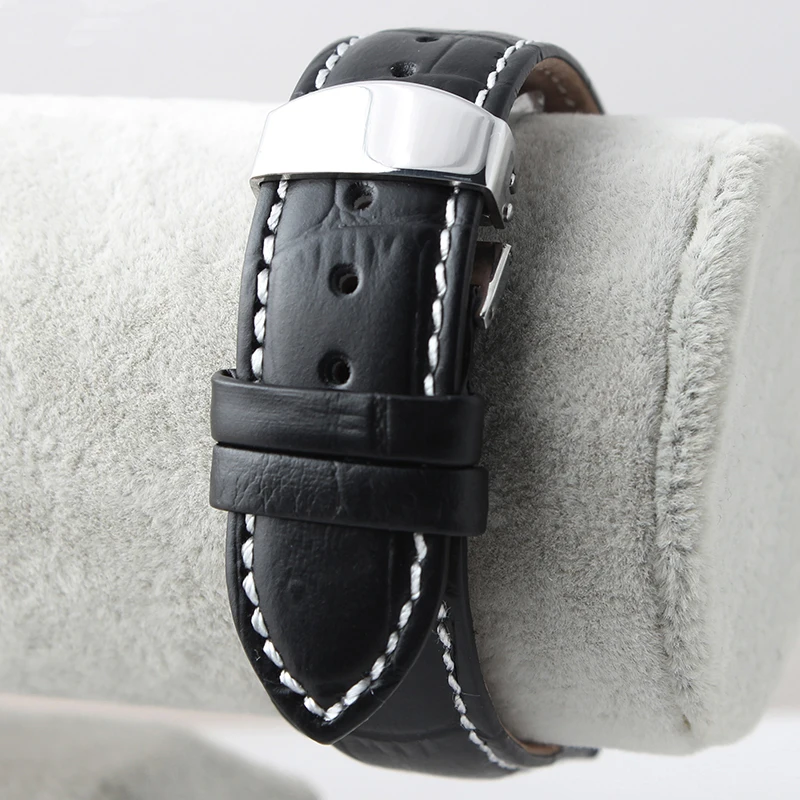 Shengmeirui Лидер продаж кожаный ремешок чёрный коричневый часы аксессуары для Tissot